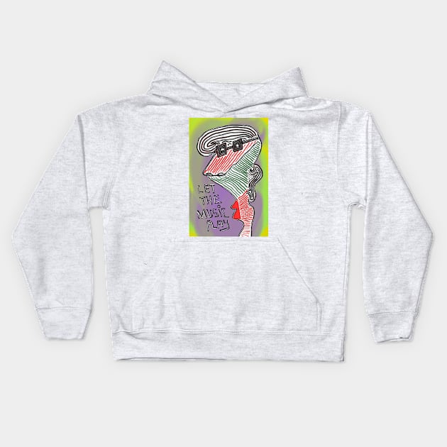 Let The Music Play Kids Hoodie by BEERDER